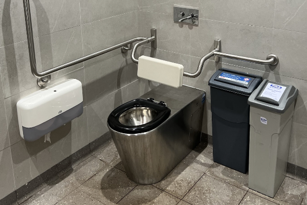 New toilet block at Lake Monger - Internal view of UAT